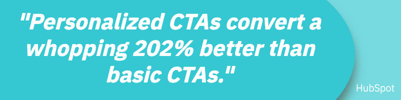 personalized CTAs convert a whopping 202% better than basic CTAs